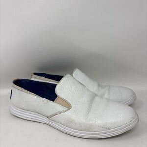 Cole Haan GrandOS Women’s White Leather Slip- On Casual Shoes Size 7B